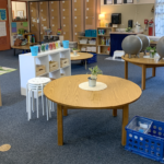 Become a Reggio-inspired classroom with neutral colors, less furniture, and wooden elements