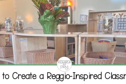 Blog post featured image that says "how to create a reggio-inspired classroom"